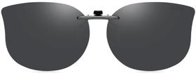 Gafas de sol clip-on CAXMAN estilo ojo de gato con lentes polarizadas para mujer, color gris