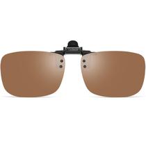 Gafas de Sol Clip-On Polarizadas CAXMAN Marrón Sobre Lentes Graduadas