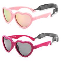 Gafas de Sol COASION Primeras Gafas Polarizadas para Bebés 0-24 Meses en Rosa