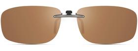 Gafas de sol con clip CAXMAN lentes polarizadas marrones UV 57x36mm