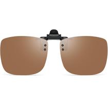 Gafas de sol con clip polarizadas CAXMAN Marrón para usar sobre lentes graduados