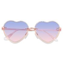 Gafas de sol con forma de corazón y rhinestones para mujer ANDWOOD