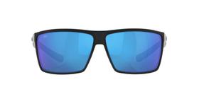 Gafas de Sol Costa Del Mar para Hombre, Armazón Negro Brillante, Lentes Azul Espejo