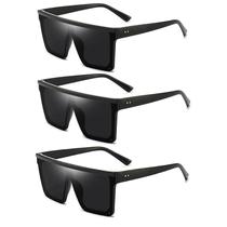 Gafas de sol cuadradas sobredimensionadas Dollger negras para mujer y hombre