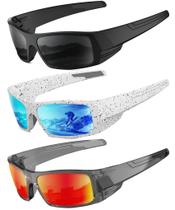 Gafas de sol deportivas QALLY para hombre, polarizadas, envolventes, con protección UV400