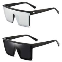 Gafas de sol Dollger cuadradas sobredimensionadas para mujer y hombre, montura negra