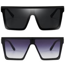 Gafas de Sol Dollger Cuadradas Sobredimensionadas para Mujer y Hombre Negro/Gris