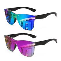 Gafas de Sol FEISEDY B4114 con Lentes Espejados UV400 para Mujer y Hombre