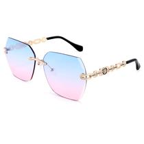 Gafas de Sol FEISEDY Clásicas Sin Montura B2567 Armazón Metálico para Mujer
