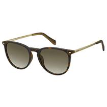 Gafas de sol Fossil FOS3078s redondas color Havana oscuro para mujer 53 mm
