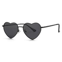 Gafas de sol Gleyemor polarizadas en forma de corazón para mujer negro