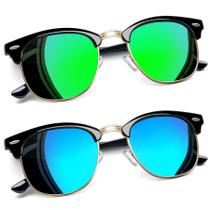 Gafas de sol Joopin Retro Polarizadas Espejadas UV400 Azul + Verde Gafas de sol Joopin Retro Polarizadas Espejadas UV400 Azul + Verde