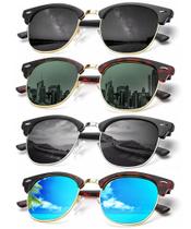 Gafas de Sol KALIYADI Polarizadas Retro Semi-Aro para Hombre