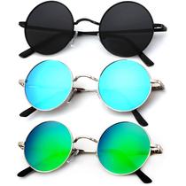 Gafas de Sol KALIYADI Redondas Polarizadas Retro Metal UV400 45 mm