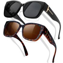 Gafas de Sol KANASTAL Polarizadas UV400 para Usar Sobre Lentes Negro/ Marrón Gafas de Sol KANASTAL Polarizadas UV400 para Usar Sobre Lentes Negro/ Marrón
