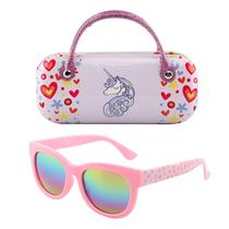 Gafas de sol KENBO para niñas con protección UV400 y estuche unicornio