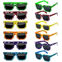 Gafas de Sol KIMOBER Mosaico Pixelado Gamer Paquete de 12 en 6 Colores