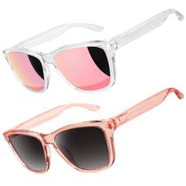 Gafas de sol LINVO polarizadas con protección UV400 y montura transparente