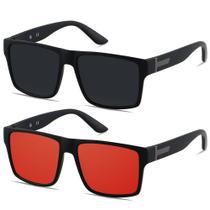 Gafas de Sol LYZOIT Cuadradas Polarizadas Oversize UV400 para Hombre y Mujer