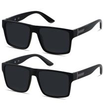 Gafas de sol LYZOIT cuadradas sobredimensionadas con protección UV400 negras