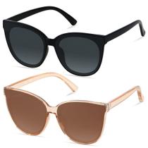 Gafas de sol LYZOIT grandes de ojo de gato polarizadas para mujer