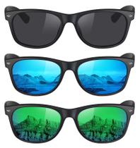 Gafas de Sol MEETSUN Clásicas Polarizadas UV400 Paquete de 3 Negro Azul Verde Gafas de Sol MEETSUN Clásicas Polarizadas UV400 Paquete de 3 Negro Azul Verde