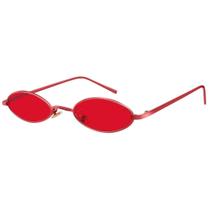 Gafas de Sol MEETSUN Vintage 90s con Montura Metálica Pequeña Ovalada en Rojo