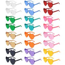 Gafas de Sol NACHLYNN sin Montura en Forma de Corazón, Paquete de 24 Pares para Mujer