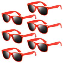 Gafas de Sol NEBURORA Neon Rojo Retro Coloridas para Fiesta x12 Adultos