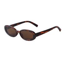 Gafas de sol ovaladas retro Laurinny de los 90 para mujer con estampado de leopardo