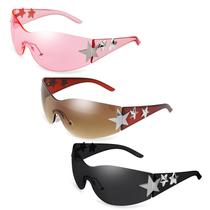 Gafas de Sol Ovveroche Y2K Escudo Envolvente UV400 para Mujeres y Hombres Gafas de Sol Ovveroche Y2K Escudo Envolvente UV400 para Mujeres y Hombres