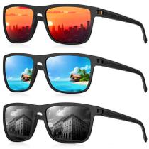 Gafas de Sol Polarizadas CIFOYA Cuadradas UV400 Paquete de 3 para Hombre y Mujer