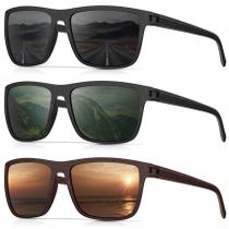 Gafas de Sol Polarizadas CIFOYA Cuadradas UV400 para Hombre y Mujer 3 Paquetes