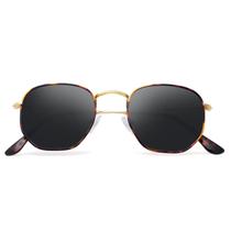 Gafas de sol polarizadas cuadradas hexagonales YWWPMDOF con protección UV400 para mujer y hombre