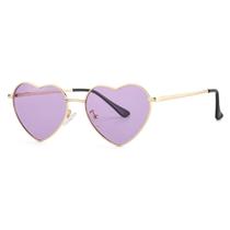 Gafas de Sol Polarizadas en Forma de Corazón para Mujer Doradas Gleyemor Gafas de Sol Polarizadas en Forma de Corazón para Mujer Doradas Gleyemor