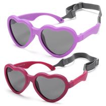 Gafas de sol polarizadas flexibles con forma de corazón para bebé NULOOQ 0-24 meses Gafas de sol polarizadas flexibles con forma de corazón para bebé NULOOQ 0-24 meses