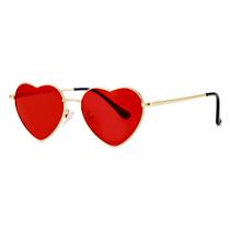 Gafas de Sol Polarizadas Gleyemor con Forma de Corazón para Mujeres Doradas Gafas de Sol Polarizadas Gleyemor con Forma de Corazón para Mujeres Doradas