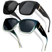 Gafas de Sol Polarizadas KANASTAL UV400 Negras/Verdes para Usar Sobre Lentes Gafas de Sol Polarizadas KANASTAL UV400 Negras/Verdes para Usar Sobre Lentes