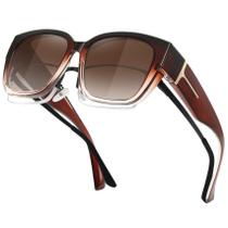 Gafas de Sol Polarizadas MEETSUN con Diseño Sobre Lentes UV400 Marrones Gafas de Sol Polarizadas MEETSUN con Diseño Sobre Lentes UV400 Marrones