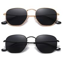 Gafas de Sol Polarizadas MEETSUN Hexagonal para Mujeres y Hombres, Paquete de 2