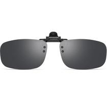 Gafas de sol polarizadas negras con clip abatible CAXMAN