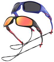 Gafas de Sol Polarizadas NULOOQ para Niños, 2 Paquetes, Inquebrantables y Flexibles para Béisbol