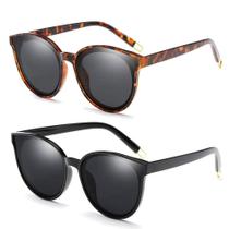 Gafas de Sol Polarizadas Oversize Dollger Ojo de Gato Negro + Carey