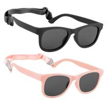 Gafas de sol polarizadas para bebés HXS 0-24 meses con correa Rosado/Negro Gafas de sol polarizadas para bebés HXS 0-24 meses con correa Rosado/Negro