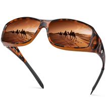 Gafas de sol polarizadas Peekaco UV400 para usar sobre anteojos para mujer y hombre