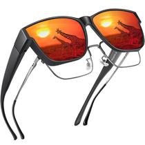 Gafas de Sol Polarizadas Peekaco UV400 para Usar Sobre Gafas para Hombre y Mujer