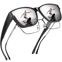 Gafas de Sol Polarizadas Peekaco UV400 para Usar sobre Lentes para Hombre y Mujer