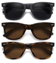 Gafas de Sol Polarizadas Retro MEETSUN para Mujer/Hombre Paquete de 3