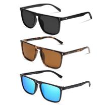 Gafas de Sol Polarizadas VANLINKER Cuadradas para Hombre y Mujer Pack de 3