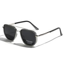 Gafas de Sol Polarizadas Weiyuchen TR90 Vintage Cuadradas Plata Gafas de Sol Polarizadas Weiyuchen TR90 Vintage Cuadradas Plata